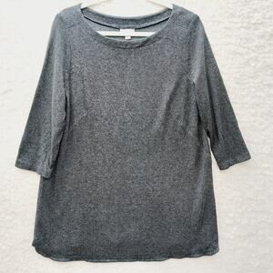 Blouse Tunic Tweed Lagenlook Oversized Cozy Core Neutral Capsule Wardrobe Size M